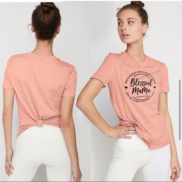 LAST ONE: BELLA CANVAS T-shirt - Blessed mama women’s soft comfortable T-shirt - Picture 4 of 6